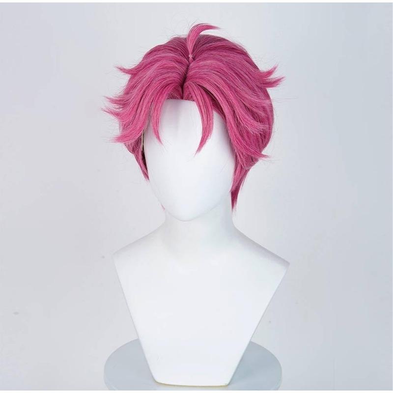 

Мужской парик для костюма Эбби Саджи Охотники на демонов Косплей реквизит Наряд для Хэллоуина Аксессуарыомен Горячий розовый - Эбби розовый