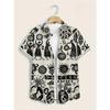 Summer Bohemian Pattern Print Men's Shirts Hawaii Short Sleeve Top Fashion Streetwear Casual Outdoor Men's and Women's Clothing Blouse
