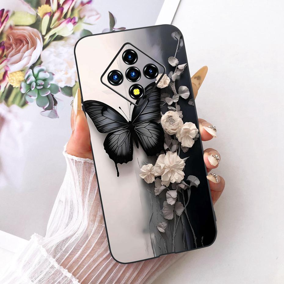 Cute Printing Phone Case For Infinix Zero8 Zero8i Soft Black Silicone TPU Cases For Infinix Zero 8 8i X687B X687 Covers Bumpers
