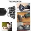 Hex Shank Steel Wire Wheel Brush Ideal For Metal Rusts Removal And Welding Spots Cleaning Tool 1/4Inch Hexagonal Handle