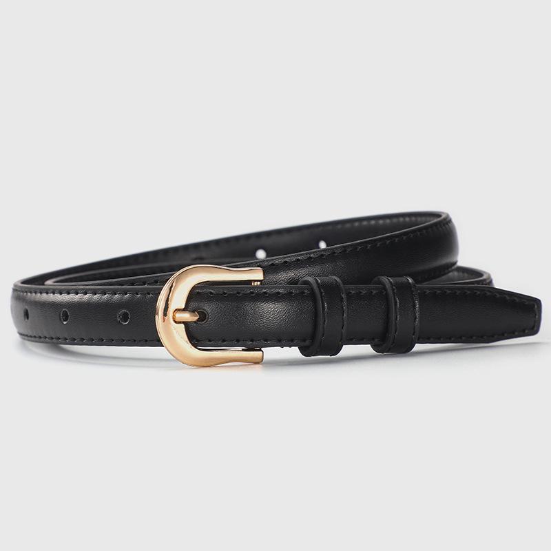 

2025 Women s Genuine Leather Thin Belt: Versatile, Decorative Fashion for Jeans & Skirts with High-End Feel in OL Style 100 cm