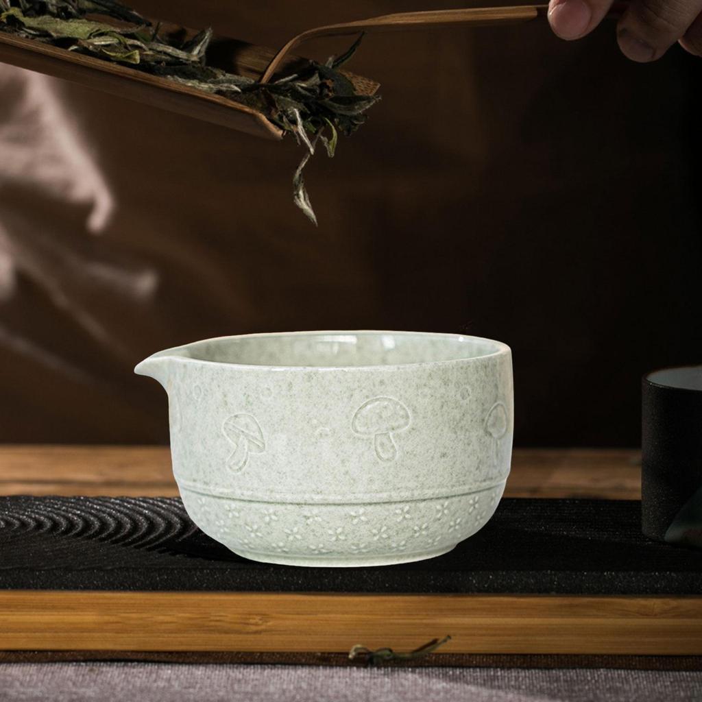 Ceramiczna Japońska Miseczka Matcha Chawan z Dzióbkiem do Nalewania Tradycyjna Ceremonia Herbaciana
