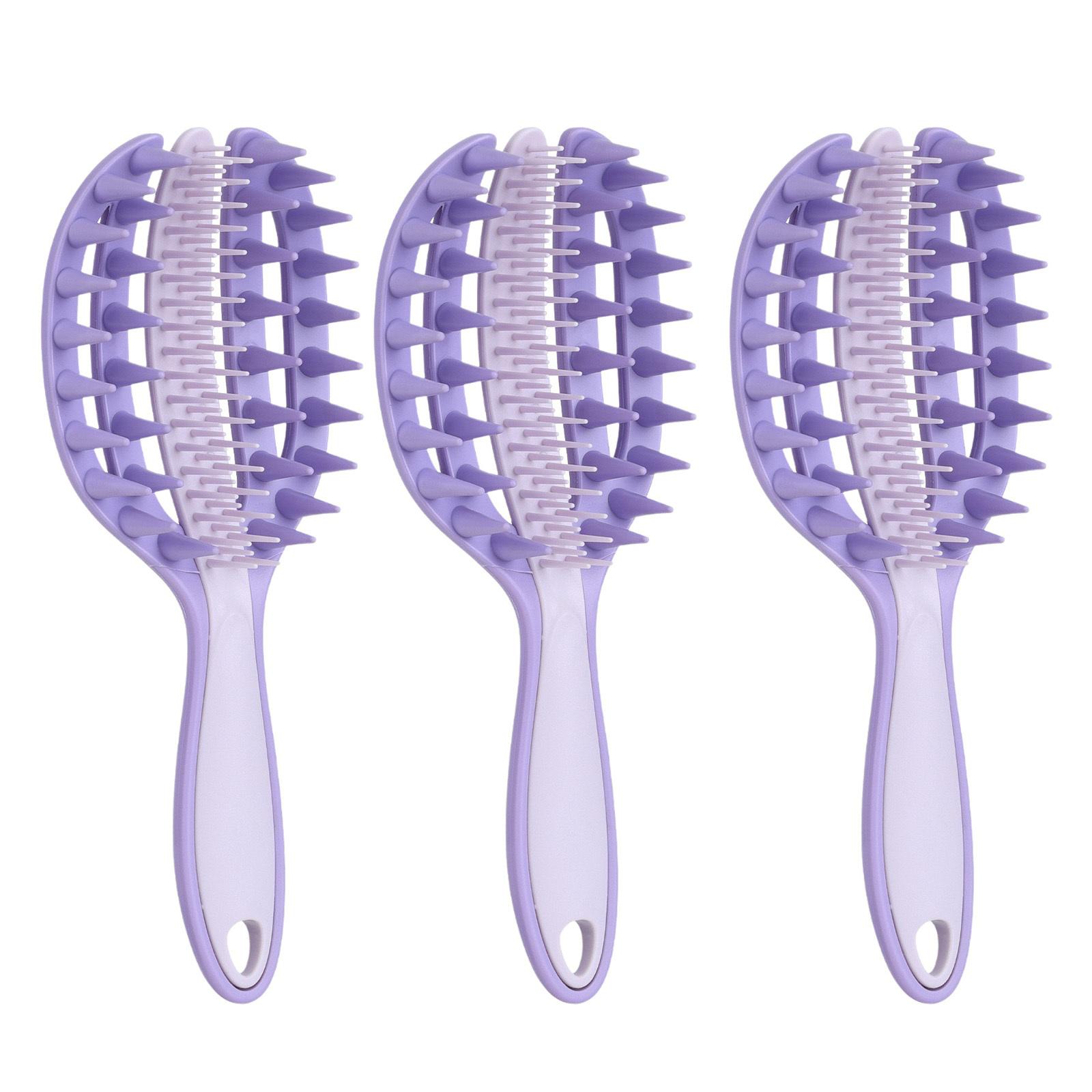 

Portable Scalp Massage Brush Set of 3 – Itch Relief and Deep Wash, Ergonomic Handle Shampoo Comb for Home One Size
