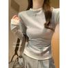 Women's Slim-Fit Two-Piece Patchwork Thermal Fleece Long Sleeve Shirt - Autumn/Winter Base Layer