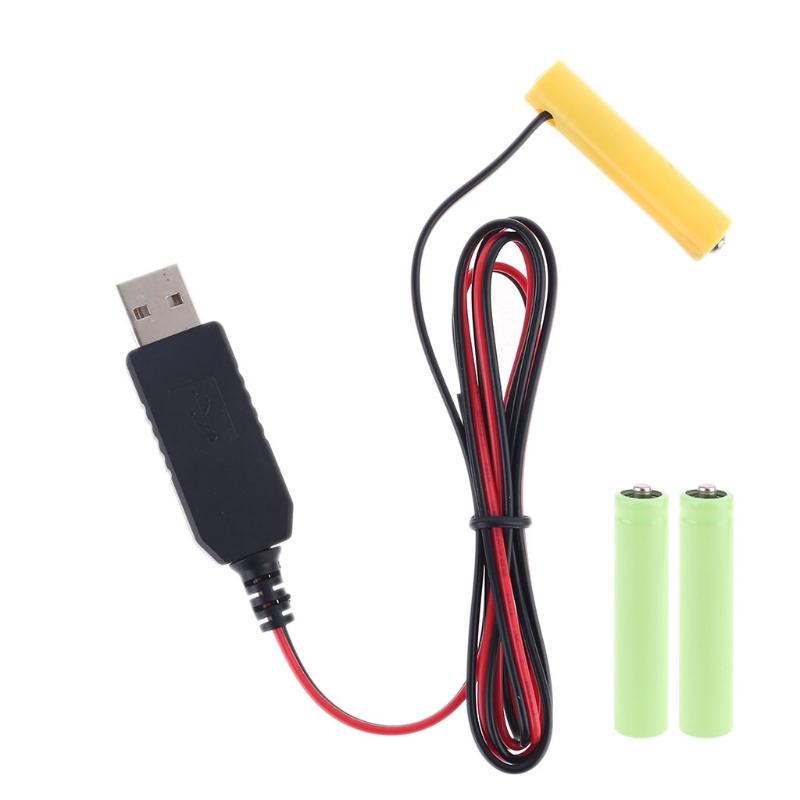 Battery Eliminator USB Power SupplyCable Replace 1.5V AAA Battery for Radio Electric Toy Clock LED Strip Lamp Calculator