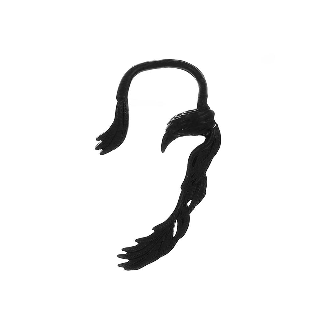 

Retro Punk Elf Dragon Ear Cuff: Unique Alloy Cat & Bat Design, No Piercing Required