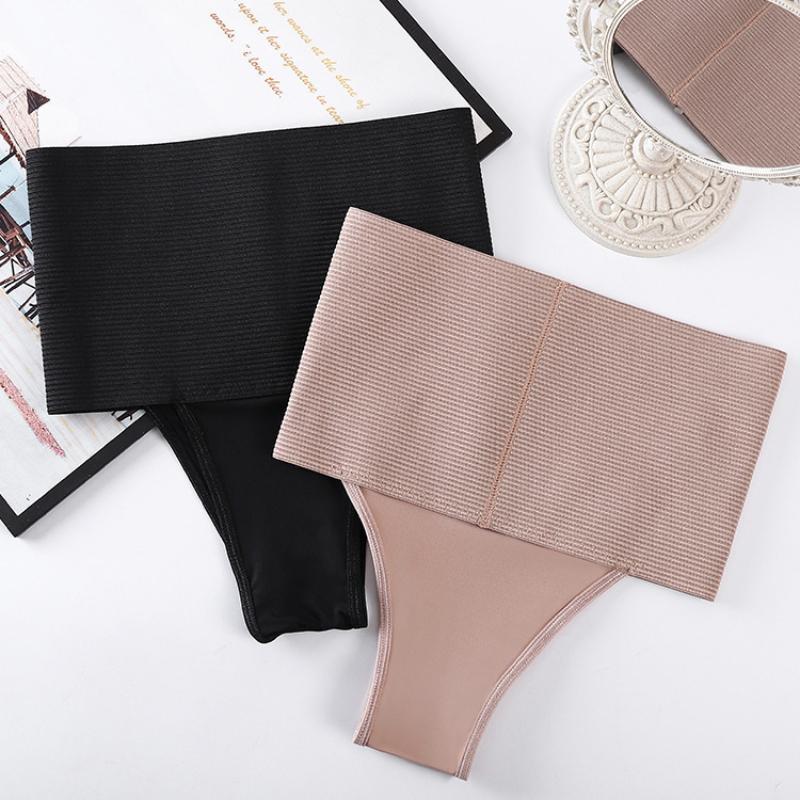 Tummy Control Thong Shapewear pentru femei cu talie înaltă Lenjerie de corp fără sudură Body Shaper Chiloți Brâu