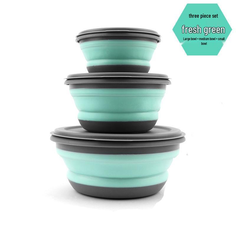 

Портативный складной набор миски и столовых приборов - Выдвижной, Ударопрочный, Идеально подходит для путешествий на открытом воздухе, пикника, детских принадлежностей и ланч-бокса