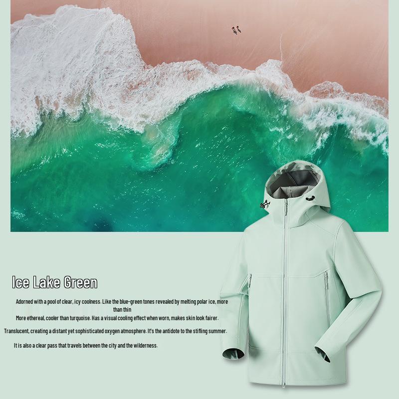 New Style 3D-Cut Windproof Waterproof Softshell Jacket for Couples – Spring/Autumn Mountaineering Suit