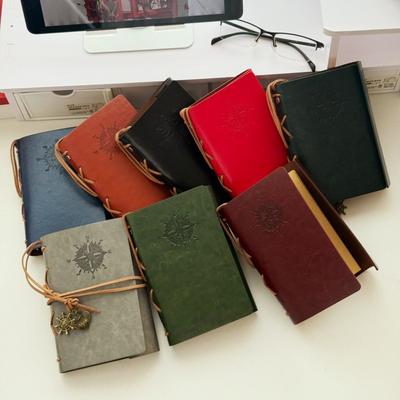 For Little Pirate Business Notebook Custom Vintage Leather DIY A6 A7 with Strap Book Model Thermal Binding 100gsm