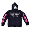 European and American Y2K Gothic Harajuku Loose Letter Printed Hooded Sweatshirt for Men and Women