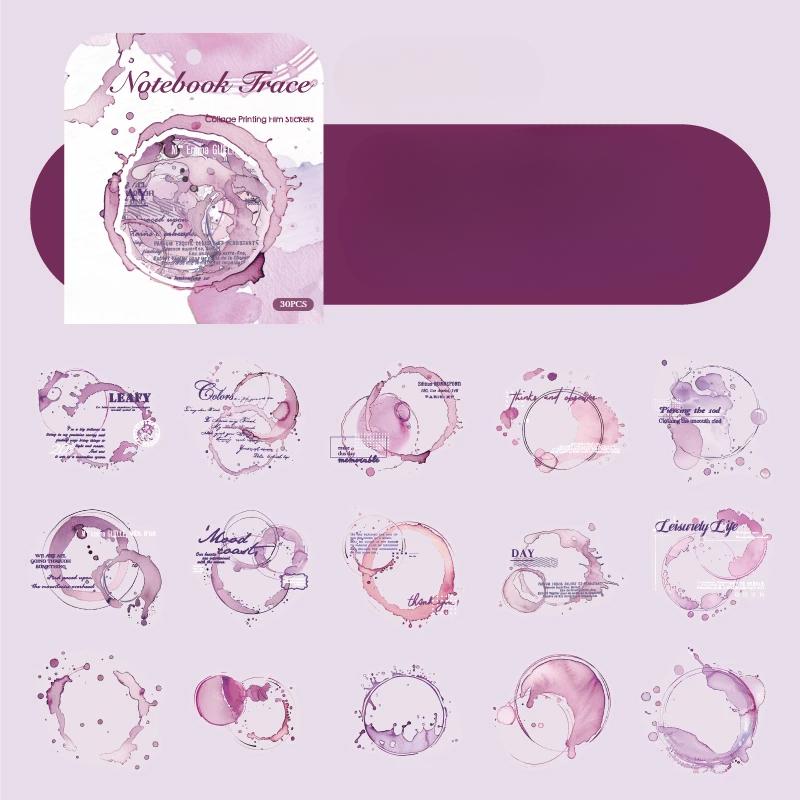 4 Styles Stain Practical  Die Cutting Decor Material Stickers Creative DIY Junk Journal Collage Stationery Scrapbooking Paper