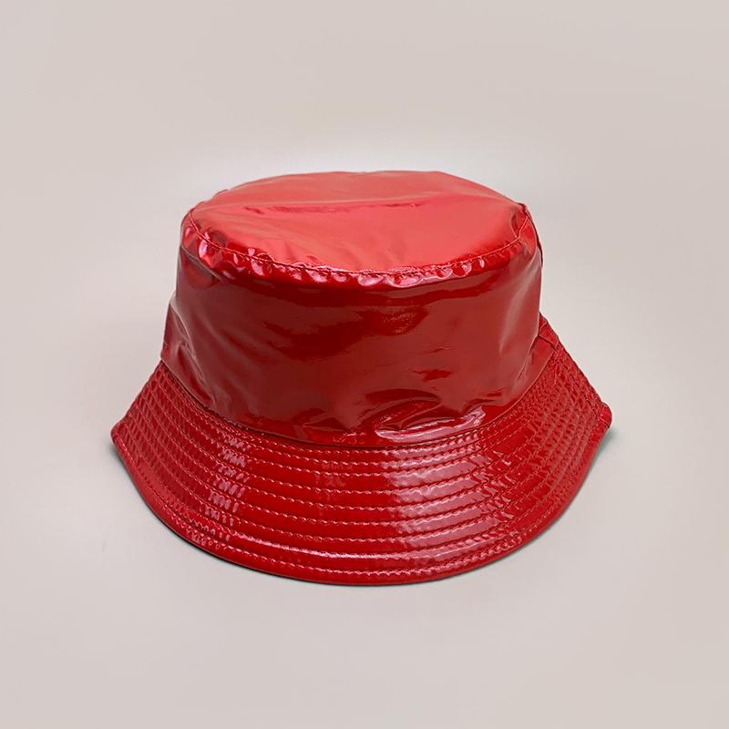 Cappelli a secchiello in pelle verniciata di nicchia Nuovi unisex Parasole Semplici Traspiranti Bicolore Versatili Moda Personale Cappelli da pescatore