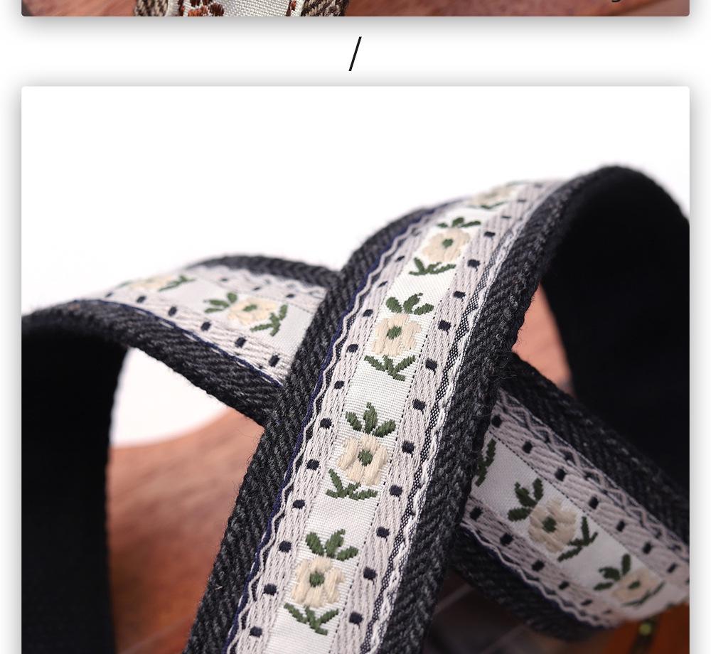 Langting Embroidery Universal Ukulele Shoulder Strap for 21, 23, 26 Inch Ukuleles