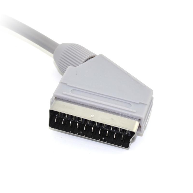 1.8m RGB Scart Video TV AV Cable Cord for WII NTSC / PAL / Game Console