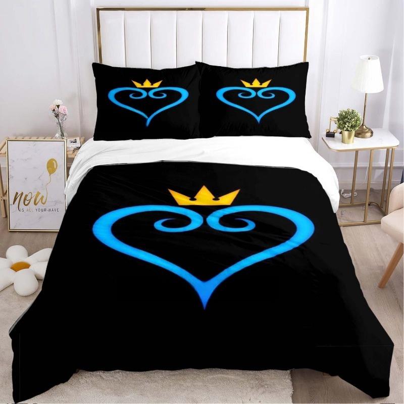 Fashion 3d Print Anime Game Kingdom Heart Bedding Set Single Twin Full Queen King Size Bed Set Adult Kid Bedroom Duvetcover Sets