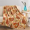 Colorful Floral Pattern blanket with Paisley and Ornamental Leaves Design blanket, suitable for use in the bedroom, living room, on the sofa