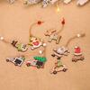 12 Pieces Christmas Pendant Wood Hanging Xmas Tree Fireplace Wall Window Shelf Decoration Party Ornament for Children