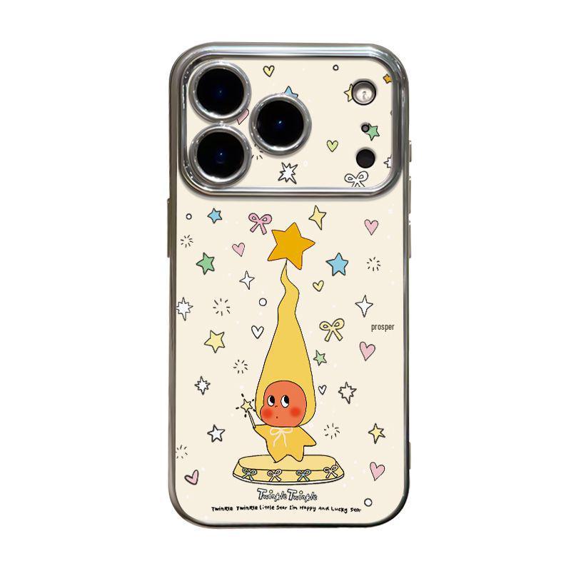 Magic Wand Star Cartoon iPhone 16 Pro Max Case - Cute Couple Style