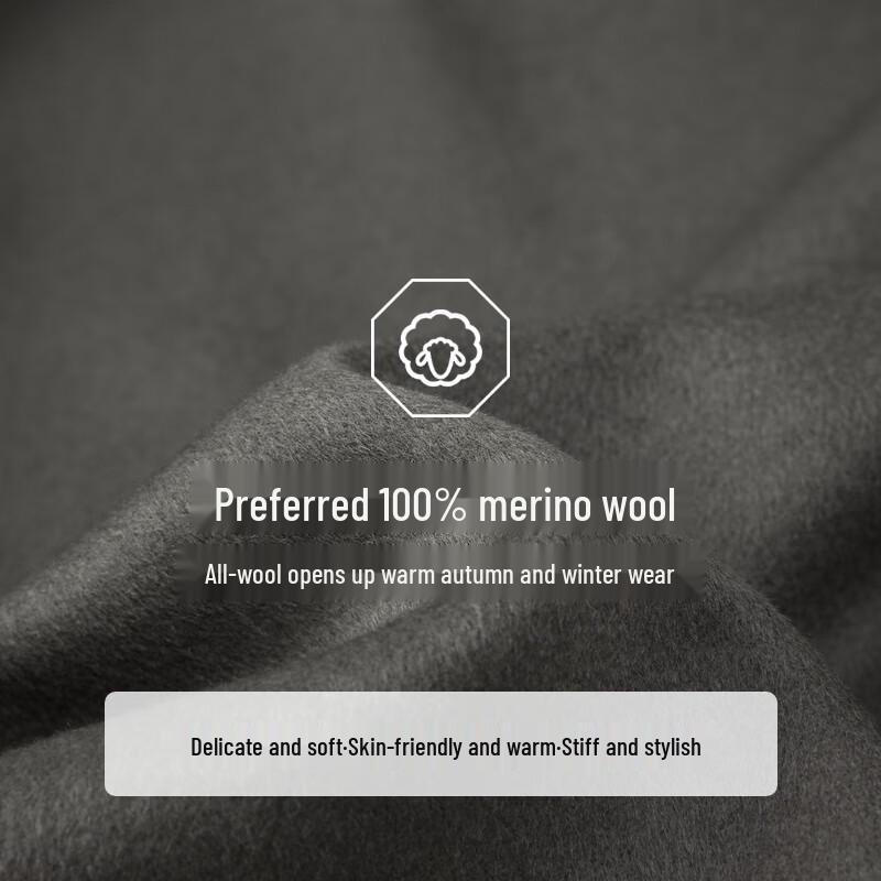 EMZ Erdos Men's 100% Lambswool Classic Lapel Short Jacket