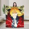 Fullmetal Alchemist  Super Soft Blankets  Girls Boys Plush Bedding Throws Pattern Couch Chair Flannel Bedspread Sofa Bed Cover