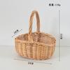 Rattan storage basket Willow weaving portable flower basket Woven vegetable picking fruit basket Bread steamed bread storage basket