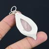 Daughters Day Deal Sterling Silver Natural Rose Quartz Rough New Pendant Jewelry