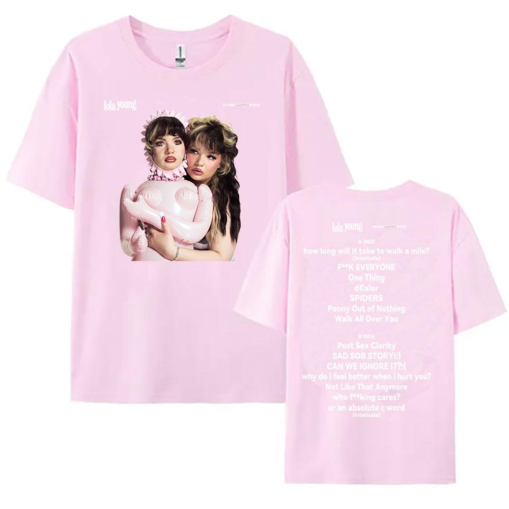 

Lola Young I m Only Myself T-shirt Summer Cotton Women Men Tshirts Short Sleeve O-neck Unisex Streetwear Casual Girl Tee XXL