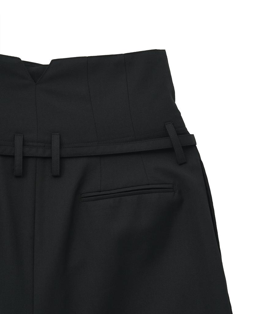 NOIRER Folded Loose Fit Slacks (Black)
