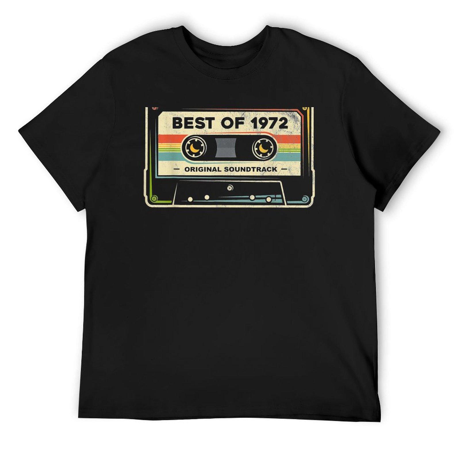 

Retro Best Of 1972 Mixtape Vintage 47Th Birthday Cassette T-Shirt custom shirt quick drying sports fans anime shirts men 4XL