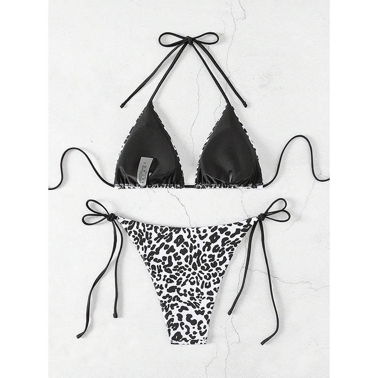 2025 Leopardí šněrovací bikiny - Nové evropské a americké plavky