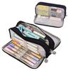 iSuperb Pencil Pure Navy Ginger and Large Capacity Pencil Case for Small Item for 6 Colors Double-Open Case, Black, Blue, Green, Blue, Pink, Storage,