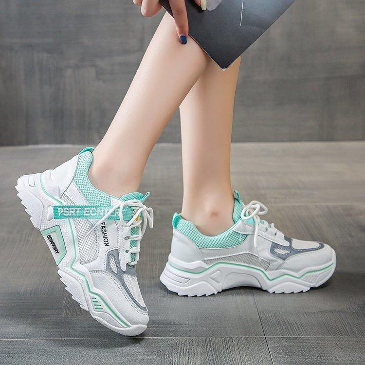 Mixed Batch Women's Shoes  Autumn Rubber Soft Bottom Mesh Breathable Platform Sports Leisure Sports Dad Shoes Women