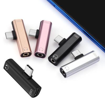 Fast Cable Connector Metal AUX Splitter Audio Convertor Headphone Jack Type-C To 3.5mm Adapter