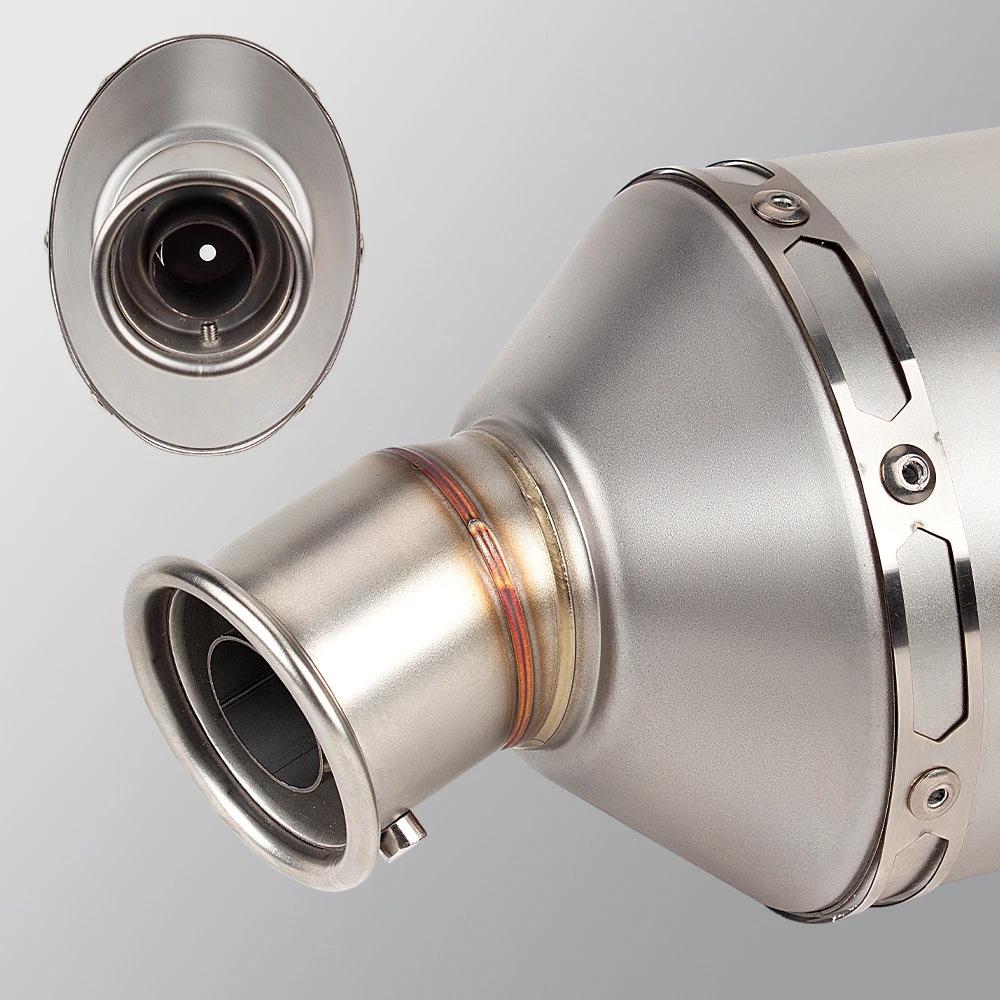 51mm Oval Straight Stainless Steel Exhaust Tailpipe for Motorcycle Modification