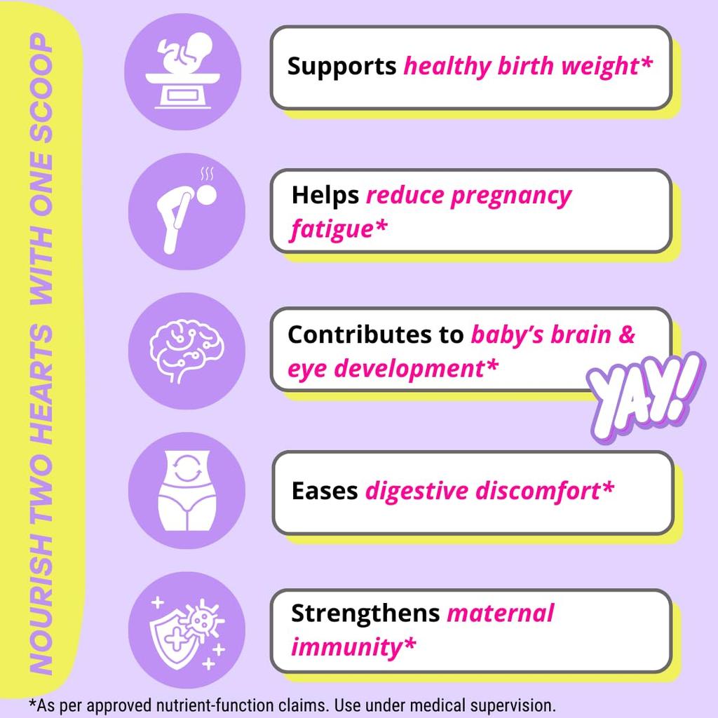 Mamafy Mother's Nutritional Protein Powder Kesar 325g | For Pregnancy with 10g Protein per serve and 25 Vital Nutrients to Support Healthy Birth