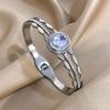Stainless Steel Bangle Bracelet Inlay Luxury Rhinestones Gorgeous Synthetic Zirconia Geometric Oval Square Stars Shape for Women