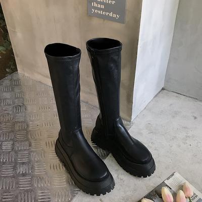 Short Thick-soled Boots Women's 2025 New Korean Version of Internet Celebrity Fashion Casual Knight Boots Tall Handsome Locomotive Boots Tide