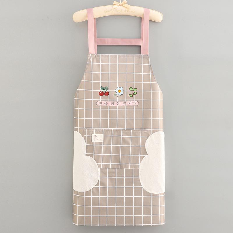Apron Home Kitchen Waterproof Oil Resistant No Wash Sleeveless Pockets Large
