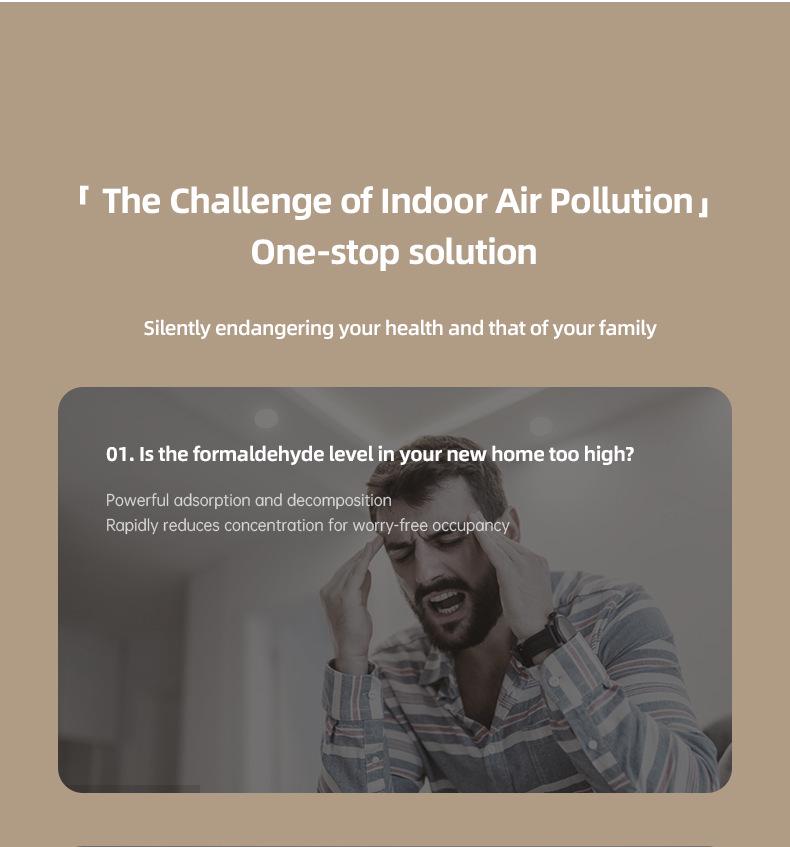 USB Air Purifier with Negative Ion, Formaldehyde and Odor Removal, Indoor Deodorization.