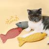 Striped Linen Wave Fish Cat Toy Boredom Buster For Kittens And Adults Indoor Playtime Gift For Cat Lovers Cozy Living Room