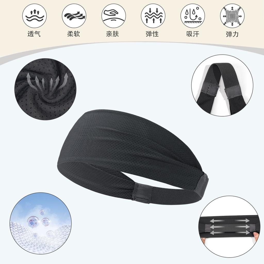 Sport Stirnband Laufen Fitness Schweißband Schnelltrocknend Elastisch Saugfähig Herren Damen Radfahren Yoga Fitnessstudio Haarband