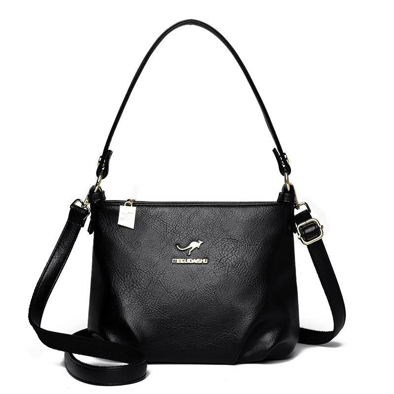 Borsa a Spalla Vintage da Donna in PU Grande Capacità Borsa a Tracolla Piccola Quadrata
