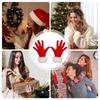 Santa Gloves For Women Red Christmas Velvet Cosplay Santa Claus Costume Women Gloves For Party Holiday Festival New Year Event