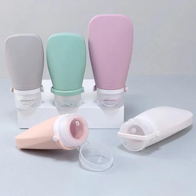4Pcs/Set Travel Botttle Set 60/90ml Refillable Bottle Soft Silicone Lotion Shampoo Container Squeeze Tube Empty Bottle Wholesale