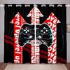 2 Pieces 3D Pattern Video/TV Game Player Printing Living Room Game Handle Curtains For Kids Room Decoration Drapes