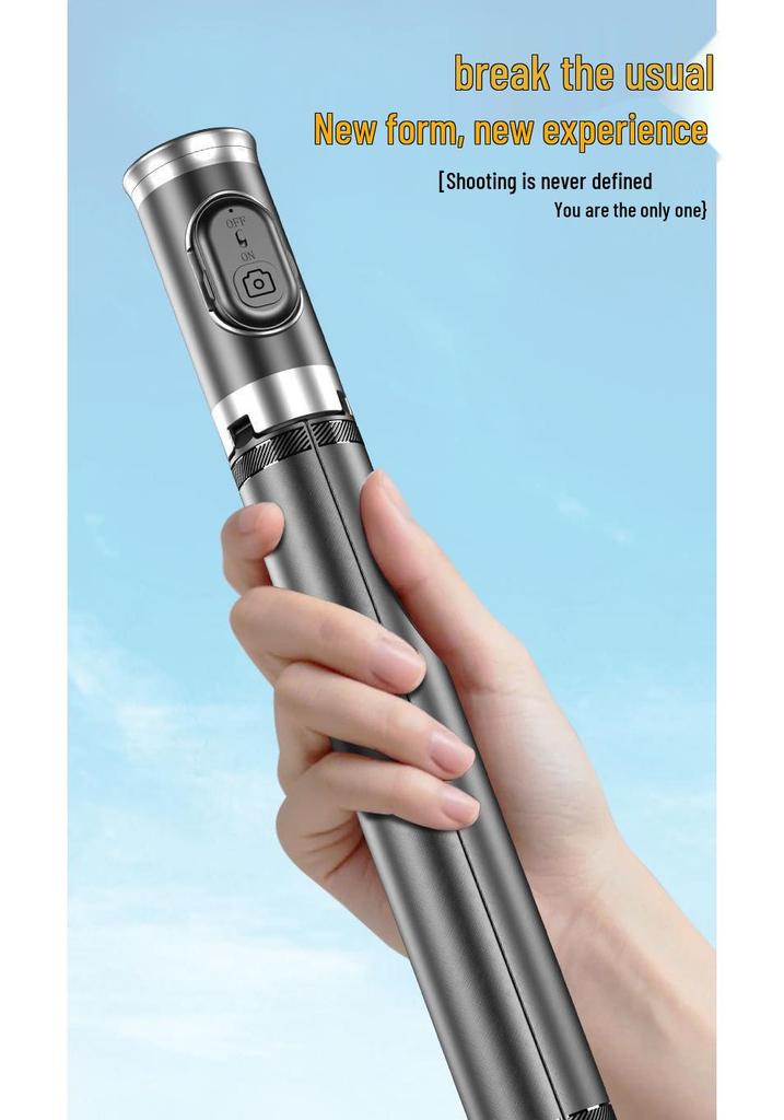 DP08 Bluetooth Selfie Stick & Tripod, 1.7m Telescopic Floor Stand for Phone Photography & Live Streaming, Portable for Travel