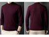 Men's Heavyweight 450g Wool Sweater: Autumn/Winter Casual Half-High Neck Knit Pullover
