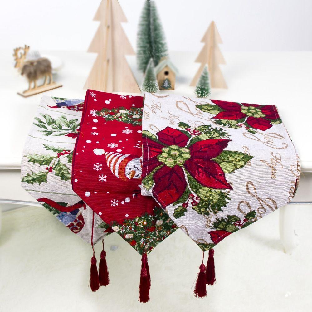 Decoration Merry Christmas Christmas Table Runner Tablecloth Table Runner Christmas Decoration