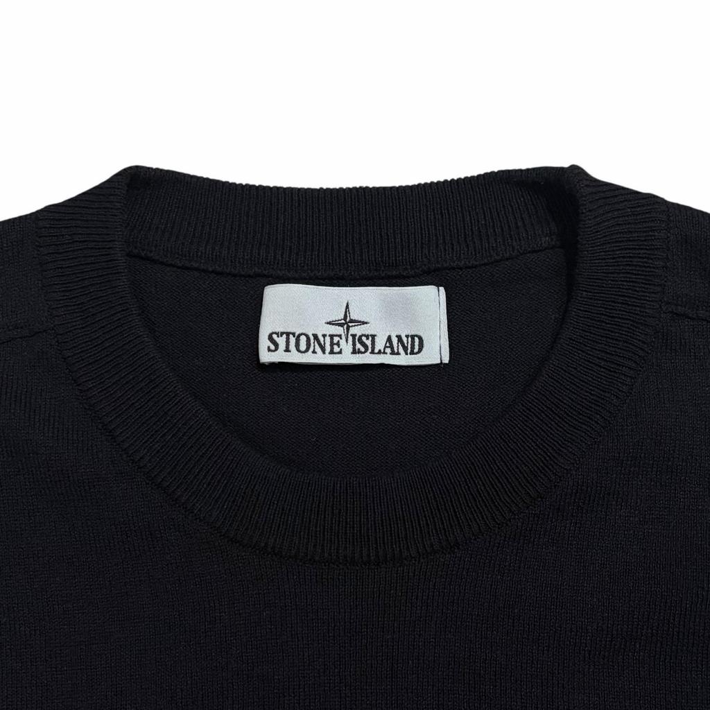 STONE ISLAND Lightweight Knit Black Men's Size XL Authentic Model 801553289